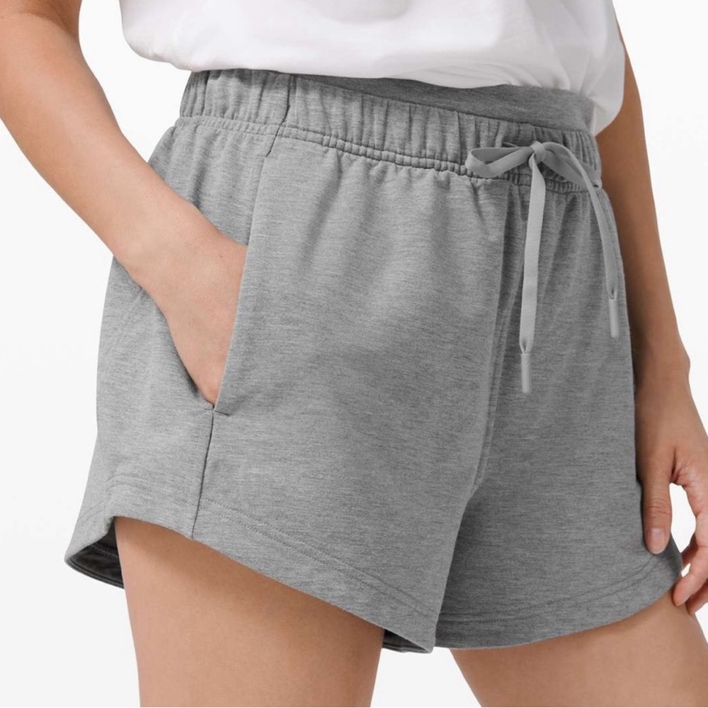 Lululemon Inner Glow Short 3" Terry Heathered Core Medium Grey